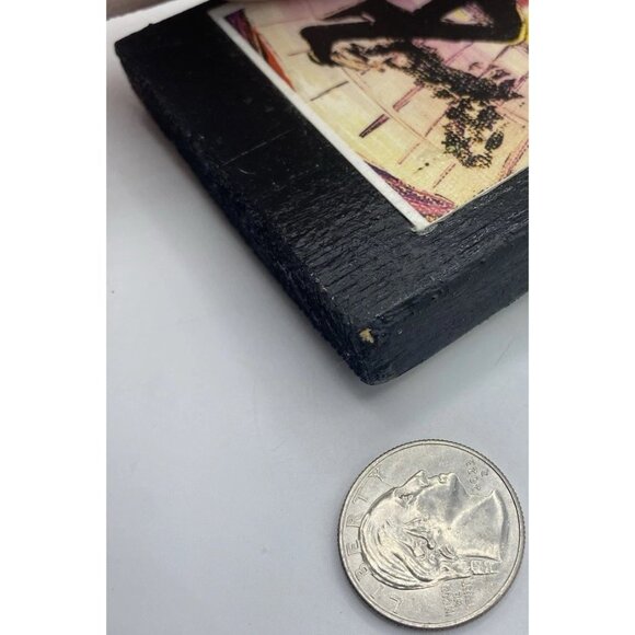 Collage Art Cat On The Roof Handmade Jazz Player Musician Wood Trombone Colorful - Picture 13 of 16